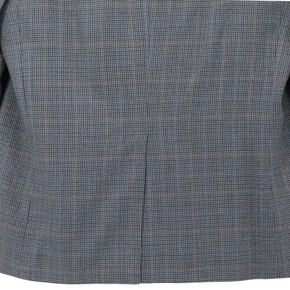 Ralph‎ Lauren Silk Wool Houndstooth Blazer Sport Coat Gray 46R